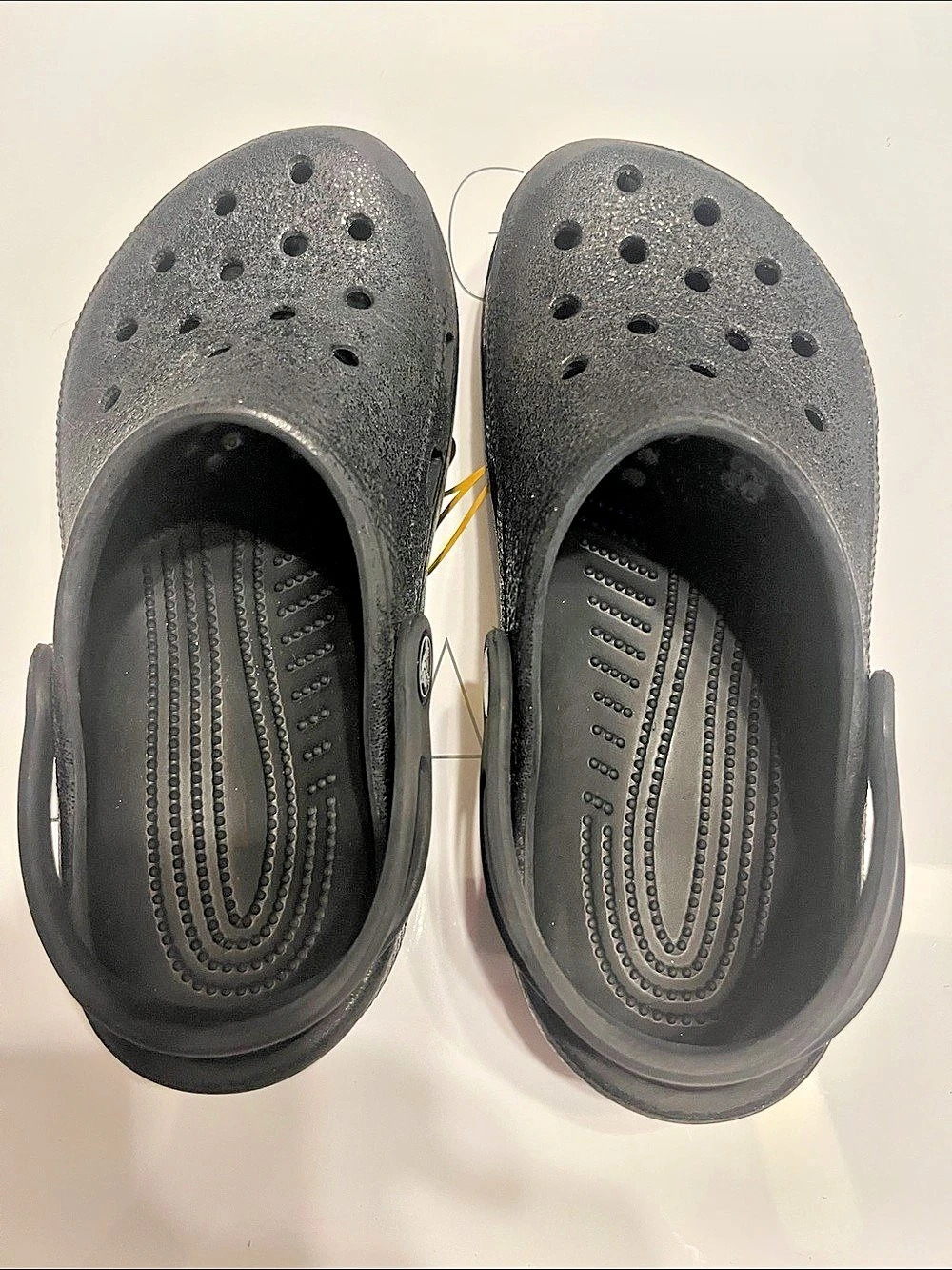 Crocs sparkly black clog